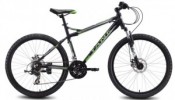 Велосипед MAVERICK 26' хардтейл, рама алюминий, Tank X 31 диск, черный-зеленый матов., 21ск.